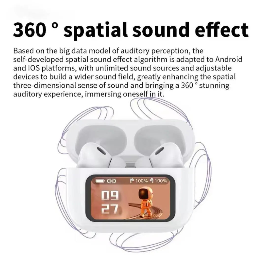 Premium Wireless Earbuds ANC ENC Spatial Audio 20 Languages by Max Store