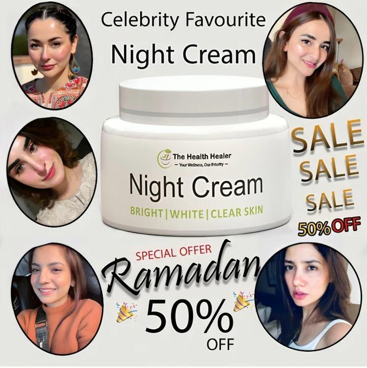 Night Cream Whitening Brightening for All Skin Types