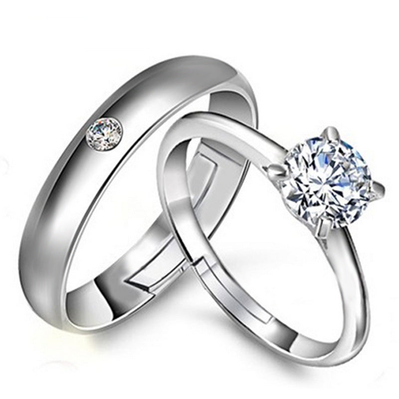 Moissanite Wedding Ring Set for Women, Sparkling Couple Engagement Jewelry by Max Store