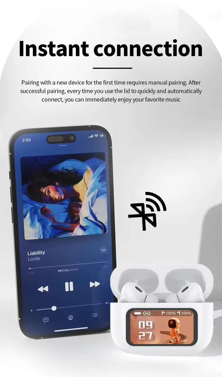 Premium Wireless Earbuds ANC ENC Spatial Audio 20 Languages by Max Store